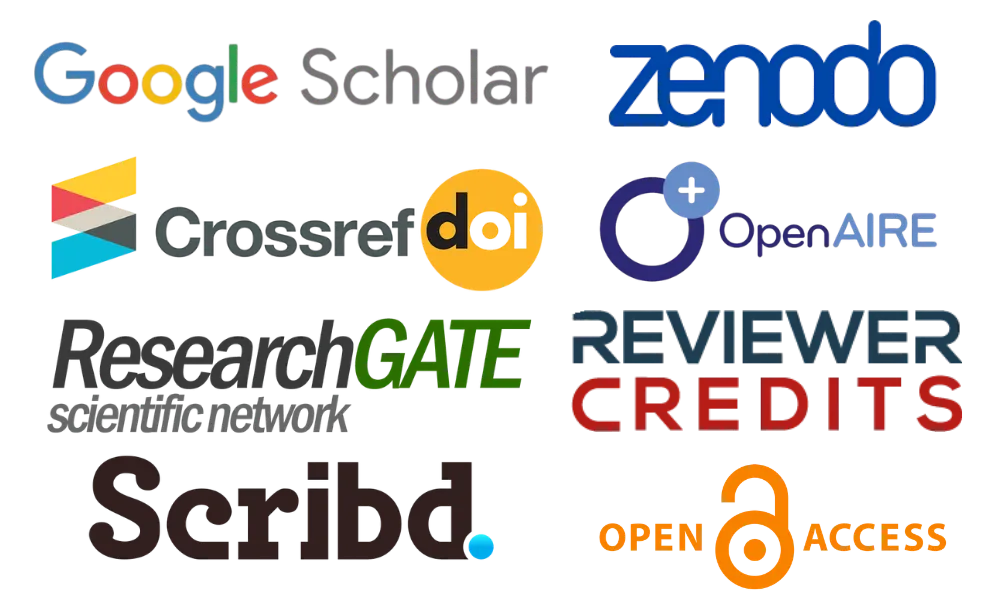 Journal Indexing Logos - Crossref, Google Scholar, DOAJ, Web of Science